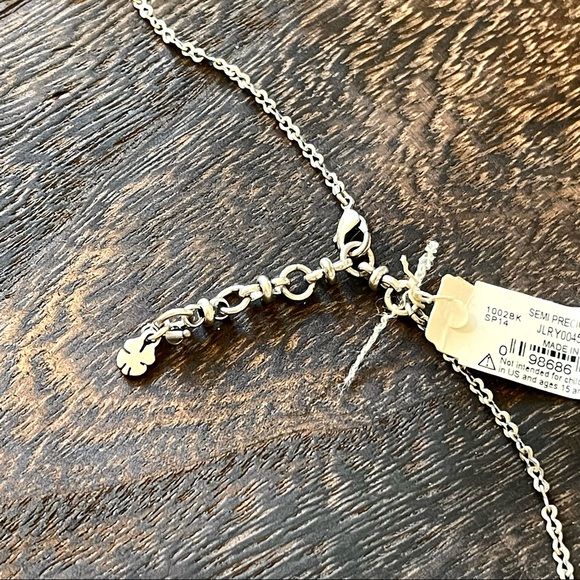 πππSOLDπππLUCKY BRAND Semi precious mixed metals beehive + stone long lay - Picture 8 of 11